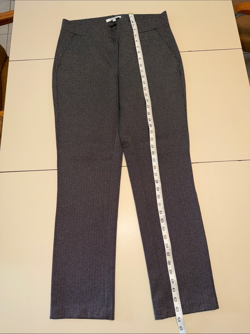 Ellen Tracy Dark Charcoal Straight-Leg Dress Pants